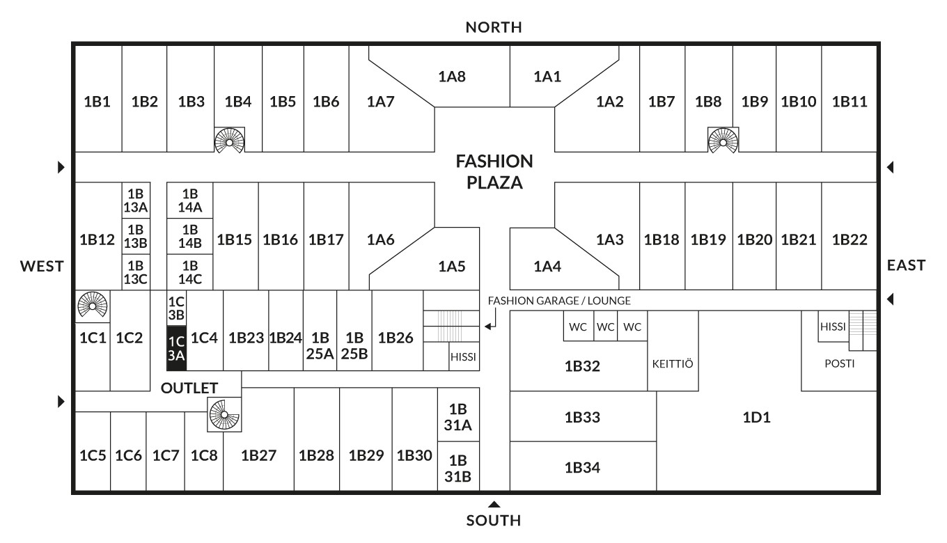 Showroom 1C3A, Fashion Center 1. krs