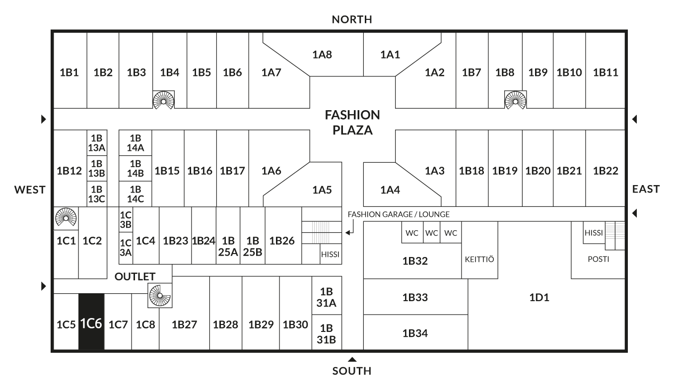 Showroom 1C6, Fashion Center 1. krs